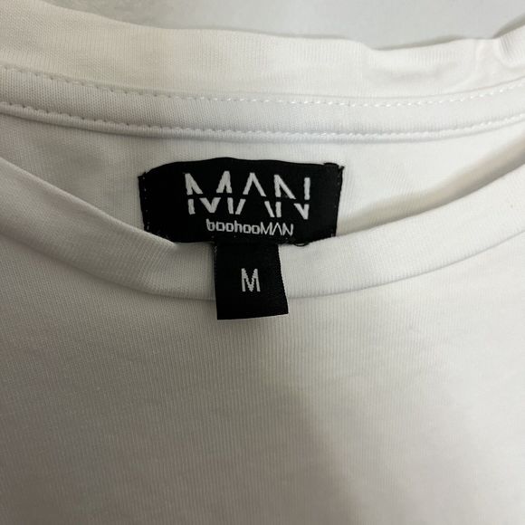 Boohoo Man Muscle Basic Crew Neck Mens T-Shirt Medium Knit Made In Turkey VGCond - Picture 4 of 9